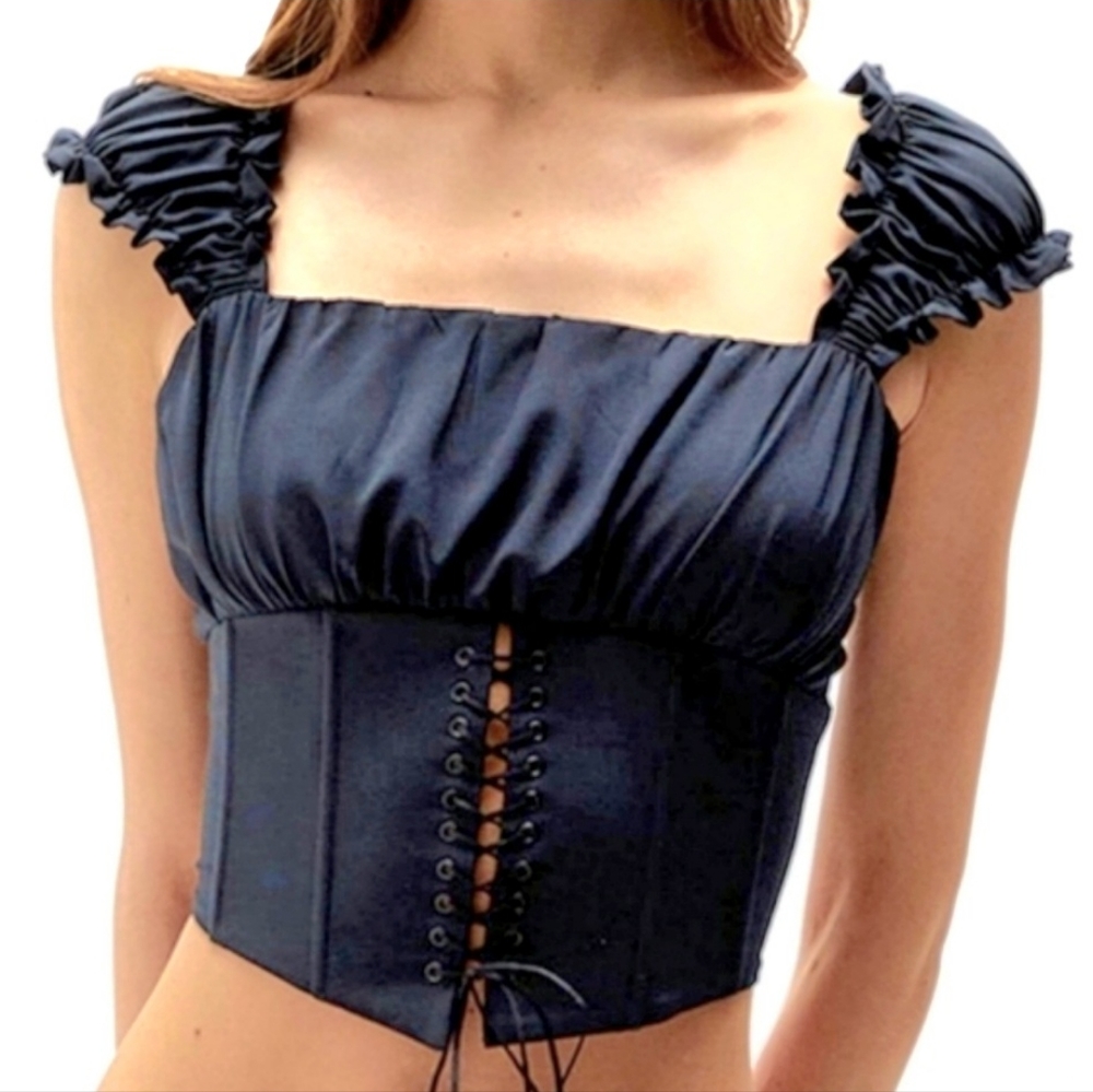 NWT Black Corset Top